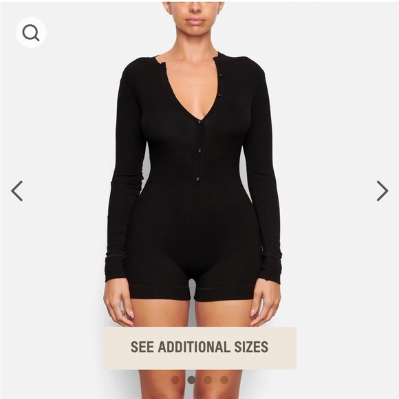 NWT SKIMS SOFT LOUNGE ONESIE ONYX - Picture 2 of 4